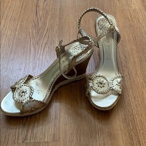 Jack Rogers wooden espadrille wedges